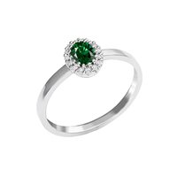 Anello Gazzola Donna in Oro bianco Smeraldo 0.19 Ct S-CSFROX5813E-NG - S-CSFROX5813E-NG